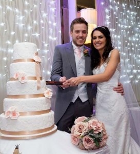 Lace wedding cake